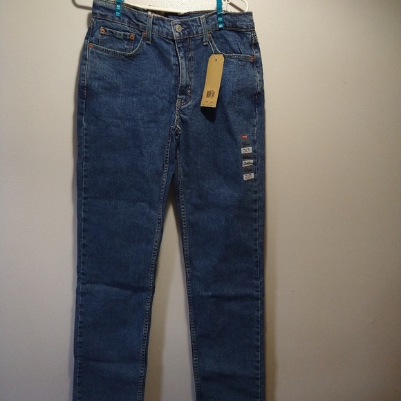 Levi's 514 Medium Indigo Straight Leg Regular Fit Blue Jeans - Picture 4 of 15